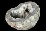 Las Choyas Coconut Geode Half with Quartz & Calcite - Mexico #145858-2